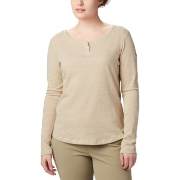 Columbia Canyon Point Henley, Sudaderas Creme Para Mujer | 542690-IKL